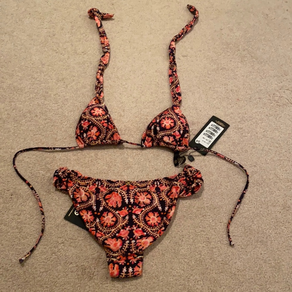 New Vix Patterned Tie Bikini